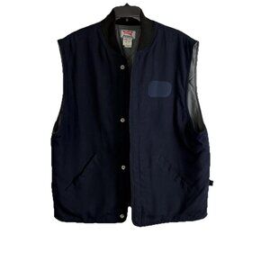 BulwarkFR  Extreme Mens Jacket Size XL T Snaps Sleeveless Vest Pockets Work Barn